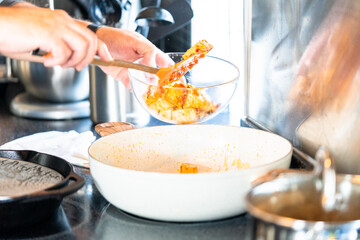 Frying tofu