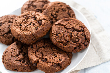Double chocolate chip cookies