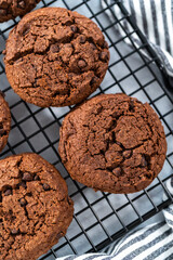 Double chocolate chip cookies