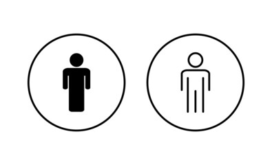 Man icons set. male sign and symbol. human symbol