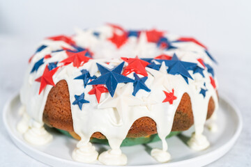 July 4th bundt cake