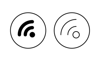 Wifi icons set. signal sign and symbol. Wireless  icon