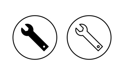 Wrench icons set. repair icon. tools sign and symbol