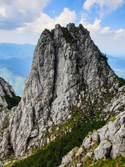 rock in the mountains, Piatra Craiului Mountains, Romania 