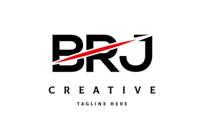 BRJ creative cut three latter logo