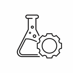 research settings symbol line black icon