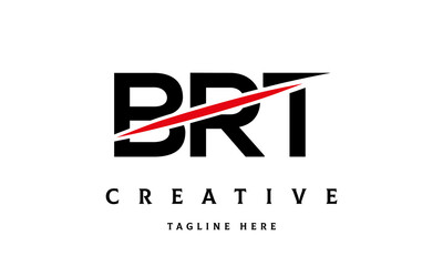 BRT creative cut three latter logo