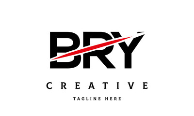 BRY creative cut three latter logo