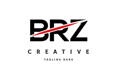 BRZ creative cut three latter logo