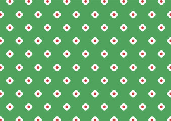 背景　小花柄　緑