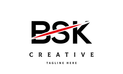 BSK creative cut three latter logo