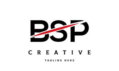 BSP creative cut three latter logo