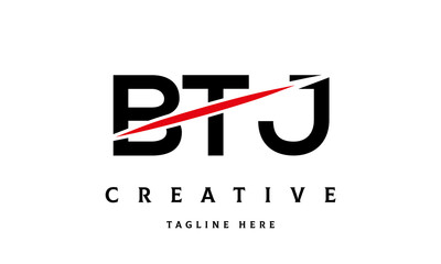BTJ creative cut three latter logo