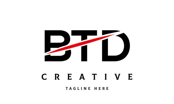 BTD creative cut three latter logo