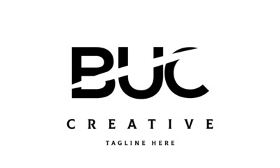 BUC creative cut three latter logo