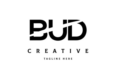 BUD creative cut three latter logo