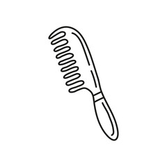 Doodle hair comb icon.