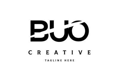 BUO creative cut three latter logo