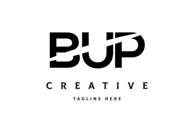 BUP creative cut three latter logo
