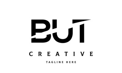 BUT creative cut three latter logo