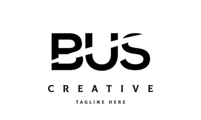 BUS creative cut three latter logo