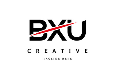 BXU creative cut three latter logo