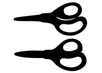 Safe scissors for children. Vector image.