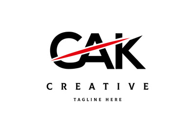 CAK creative cut three latter logo