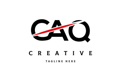 CAQ creative cut three latter logo