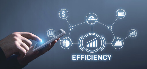 Efficiency increase. Business. Internet. Technology