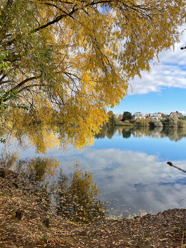 Biesdorfer See, Biesdorf, Berlin Marzahn Hellersdorf, Herbst