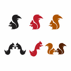 Fototapeta premium Squirrel logo template illustration design