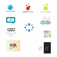 Bubble logo template vector icon illustration design