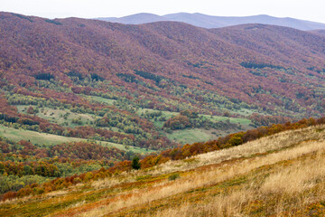 Autumn in the Bieszczady Mountains.