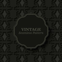 dark ethnic seamless pattern template