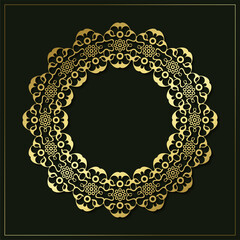 Luxury round border frame design