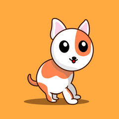 cat cartoon illustration vector editable for icon or decoration