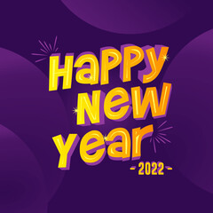 Happy New Year. Lettering text for Happy New Year