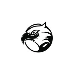vector illustration of black and white eagle logo, cool can be used for logos, tattoos and other