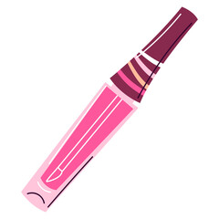 Illustration of lip gloss. Make up item. Beauty and fashion image.