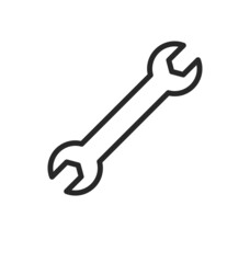 simple spanner service icon logo
