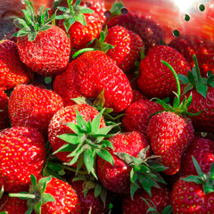 Strawberries background. Strawberry. Food background. Strawberry - full frame