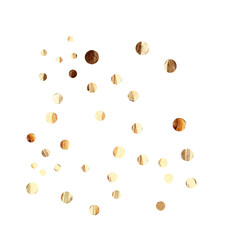 watercolor gold confetti isolated on white