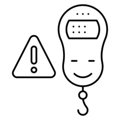 Professional Digital Pocket Scale Concept, Portable balance device Vector Icon Design, Weight Measuring device Error Symbol, Mass balances Sign, calibration and Vibration Stock Illustration