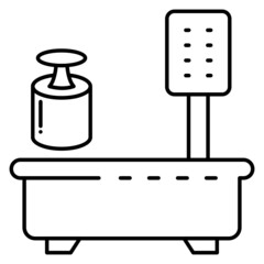 Electronic Mass Balance Concept Vector Icon Design, Weight Measuring device Error Symbol, Mass balances Sign, calibration and Vibration Stock Illustration
