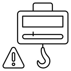 spring balance with wide display Concept Vector Icon Design, Weight Measuring device Error Symbol, Mass balances Sign, calibration and Vibration Stock Illustration