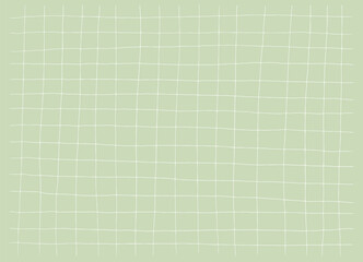 Light green, olive color grid background. Modern vector hand drawn backdrop.