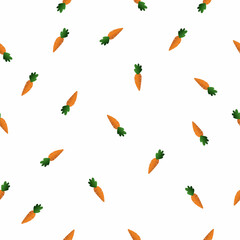 vector seamless pattern with carrots. can be used as print, wallpaper, packaging paper design, textiles, notebooks, notepads, tableware and other things.