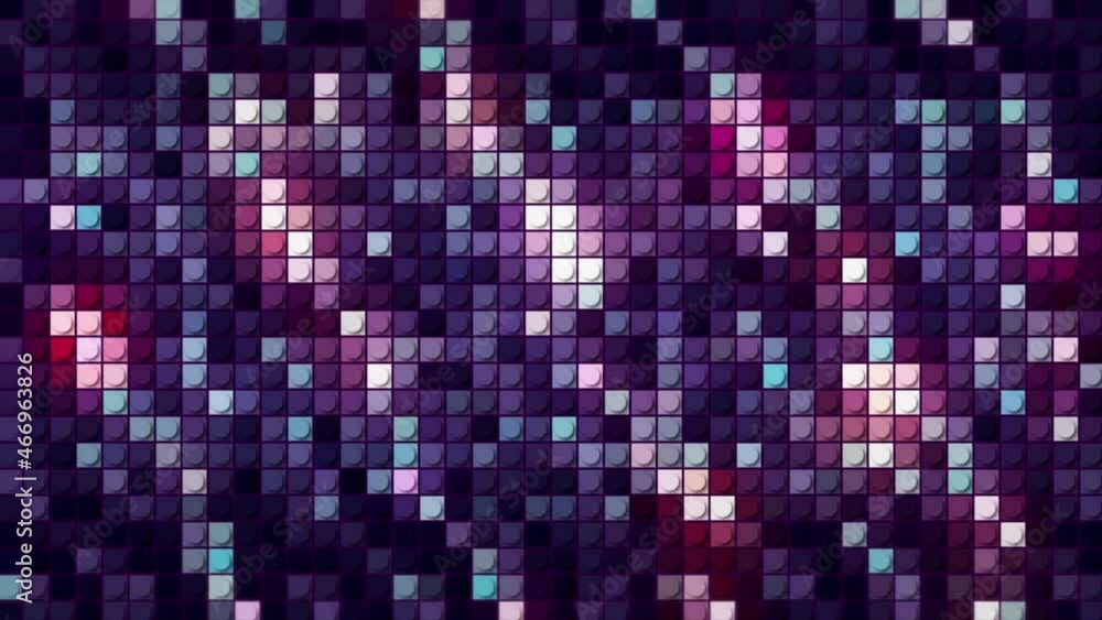Poster Background of colorful squares with wavy shimmers. Motion. Gradients of colors in changing squares. Background with colorful squares moving wavy gradients
