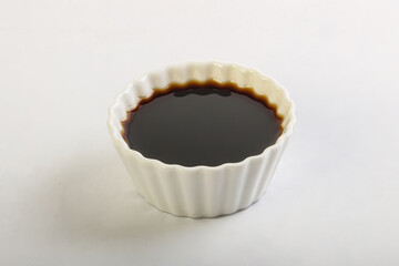 Asian soya sauce in the bowl